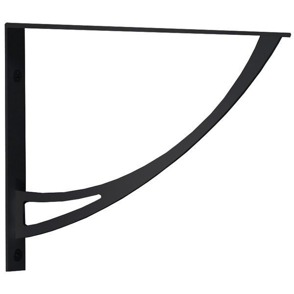 Mão Francesa para Prateleira de Madeira e Vidro Preto 13x18cm DS Artefatos