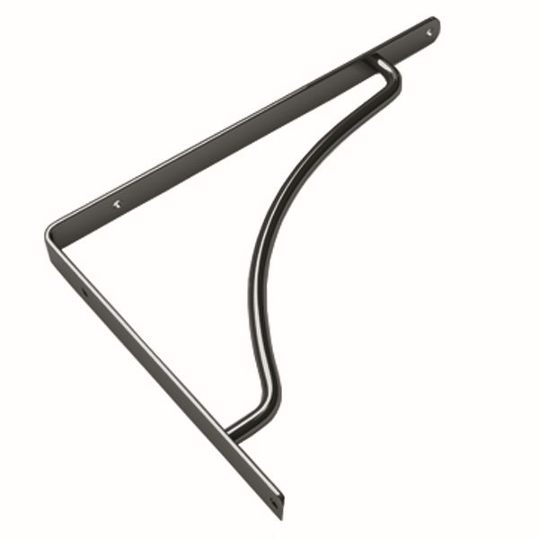 Mão Francesa para Prateleira de Madeira Preto 20x1,5cm Utilfer