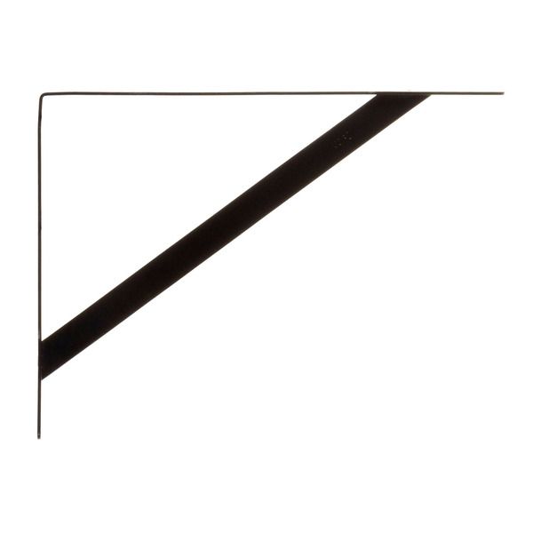 Mão Francesa para Prateleira de Madeira Preto 27x20cm Fixo