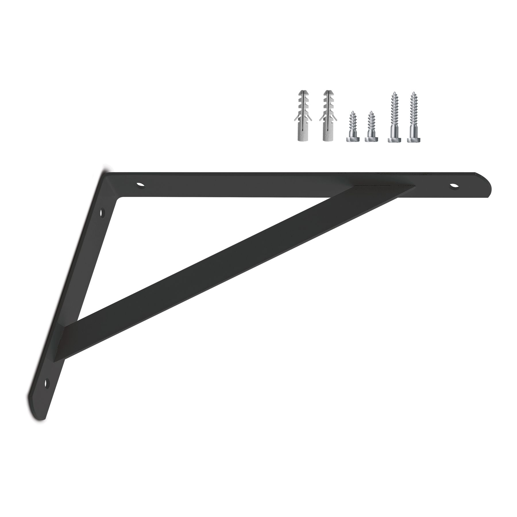 Mão Francesa para Prateleira de Madeira Preto 37x20,2cm Ordenare