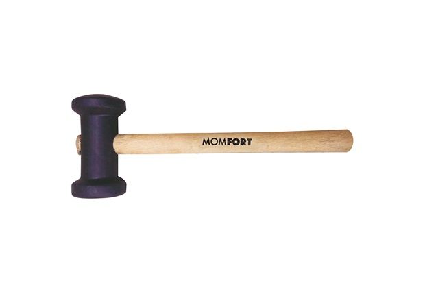 Martelo de Borracha com Cabo de Madeira 40mm Preto