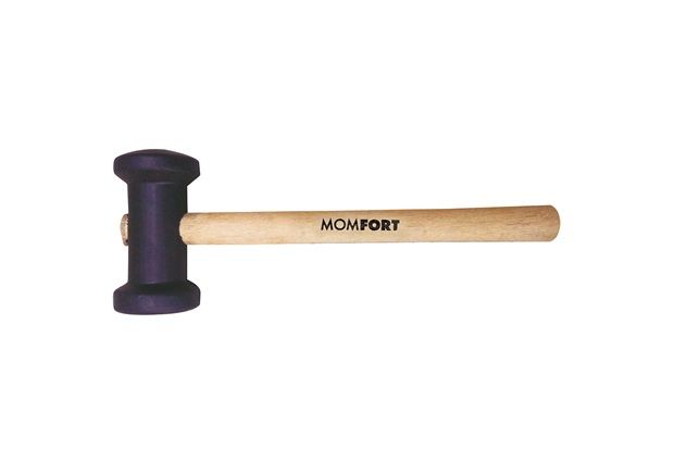 Martelo de Borracha com Cabo de Madeira 80mm Preto