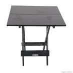 Mesa dobrável de madeira 70x70cm preta Madesil
