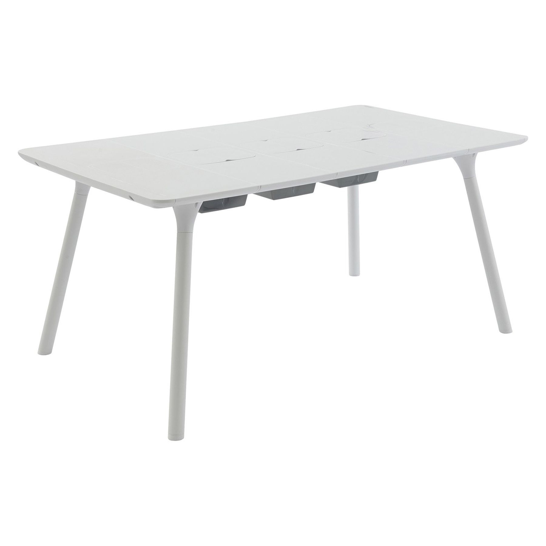 Mesa Plástico Retangular Playmood Branca 74x100x160cm