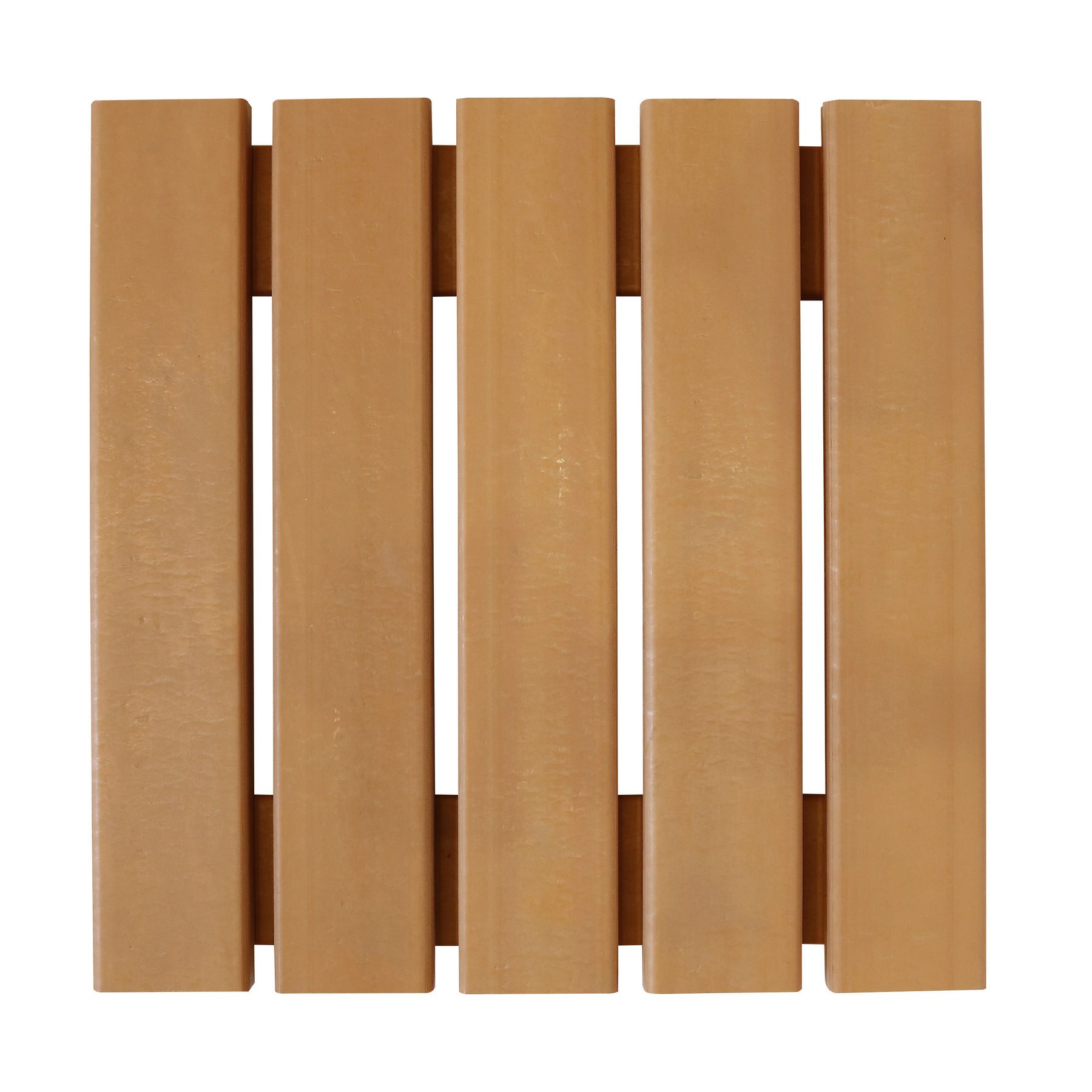 Mini Deck Modular de Madeira Plástica Marfim 50x50cm In Brasil