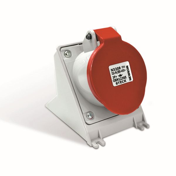 Módulo de Tomada de Sobrepor Industrial Vermelho Newkon Steck