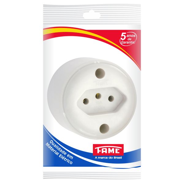 Módulo de Tomada para Sobrepor Cinza Fame