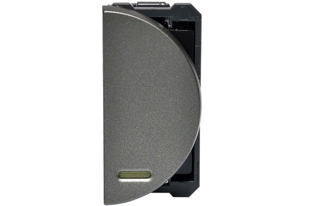 Módulo Interruptor Simples com Led Inferior Arteor Magnésio