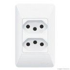 Módulo para tomada dupla 20A com placa distanciadas 250V Fame