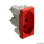 Módulo Pró tomada 2Pt 20A vermelho Alumbra