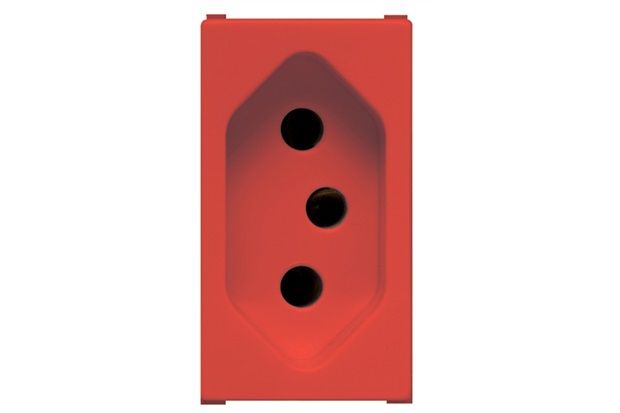 Módulo Tomada 10a Ilus Vermelho