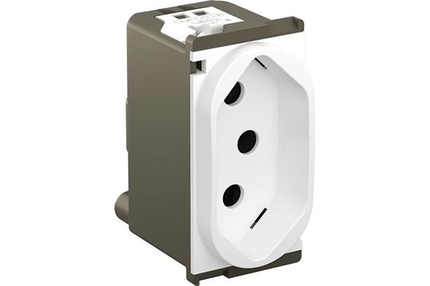 Módulo Tomada 2p T com Identificador de Tensão 10 a Nereya