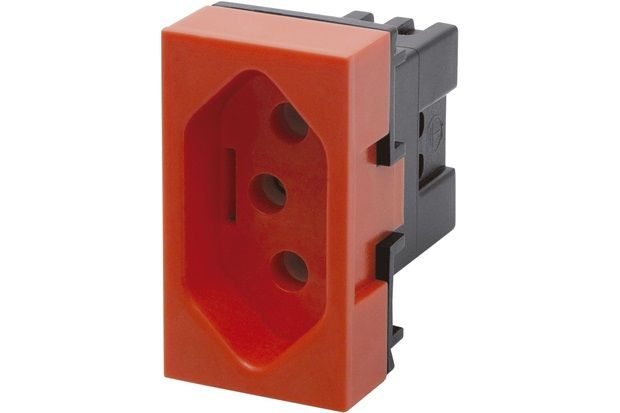 Módulo Tomada 2p T Modulare 20a 250v Vermelha