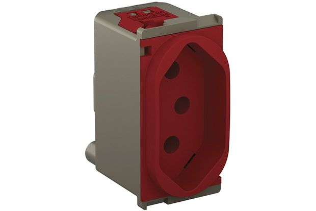 Módulo Tomada 2p T Vermelha 10a Nereya