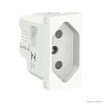 Módulo tomada Br 2Pt 10A 250V antibacteriano 1 módulo vermelho Schneider