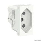 Módulo tomada Br 2Pt 20A 250V 1 módulo branca Schneider