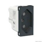 Módulo tomada Br 2Pt 20A 250V 1 módulo grafite Schneider