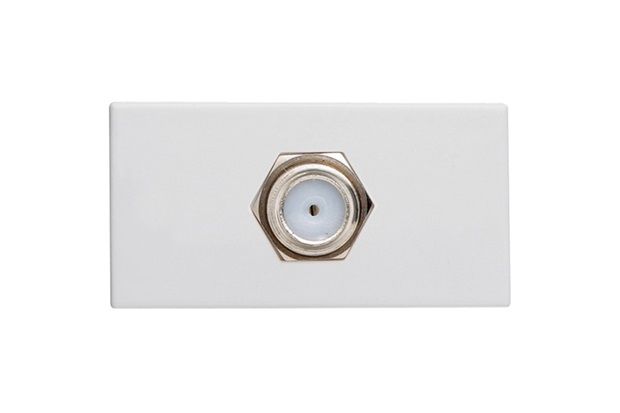 Módulo Tomada Coaxial Branco Delta