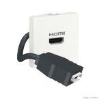 Módulo tomada hdmi pré-cabeada 2 módulos branca Schneider