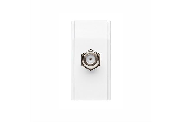 Módulo Tomada para Cabo Coaxial Brava Branco