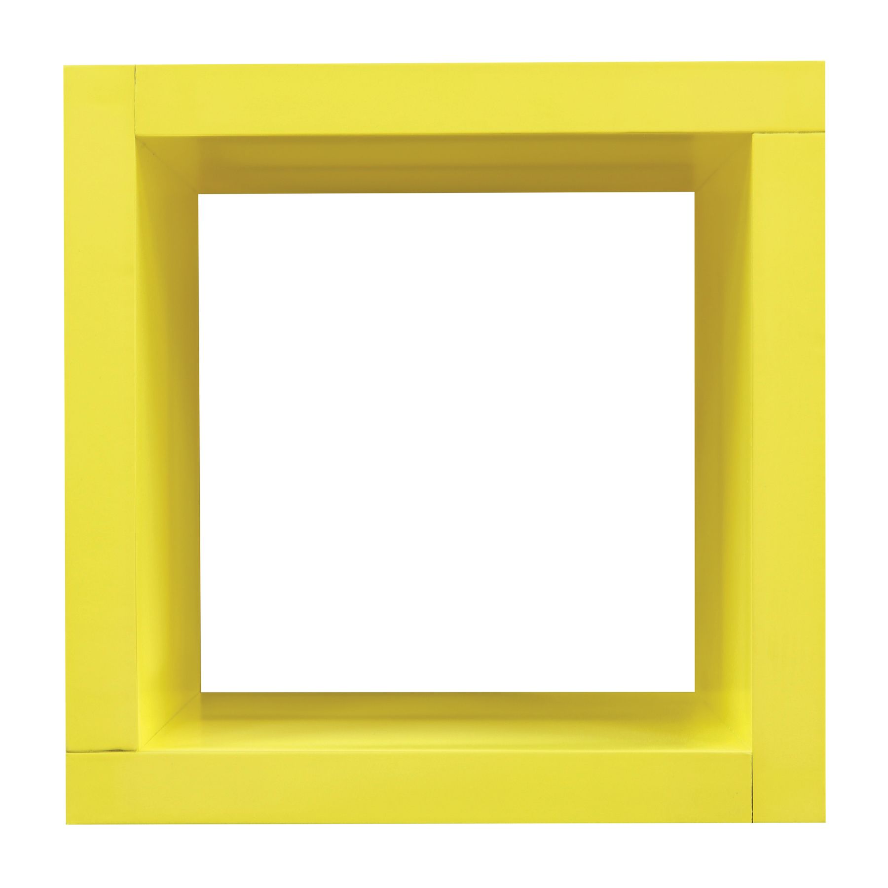 Nicho Cubo Madeira Amarelo 30x30x25cm Spaceo