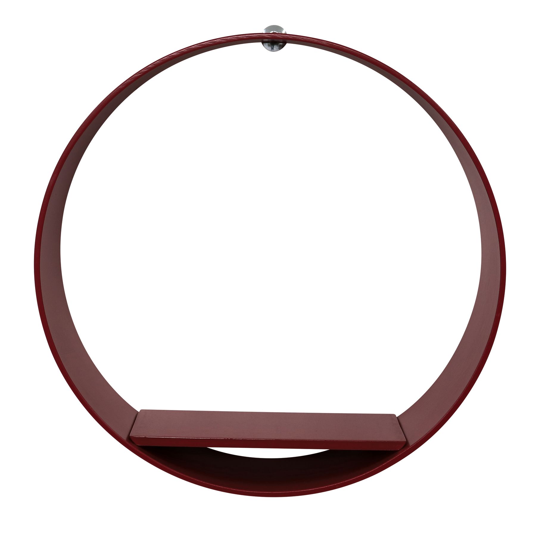 Nicho Redondo Vermelho Metal 30x30x15cm Spaceo