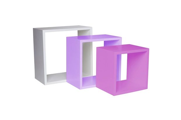 Nicho Trio 35cm Branco Lilás E Roxo