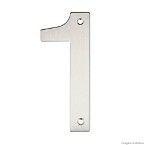 Número 1 de inox com bucha e parafuso 14,5cm Bemfixa