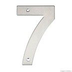 Número 7 de inox com bucha e parafuso 14,5cm Bemfixa