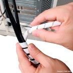 Organizador de fios e cabos 19mm 1,5m DN1579 branco Daneva