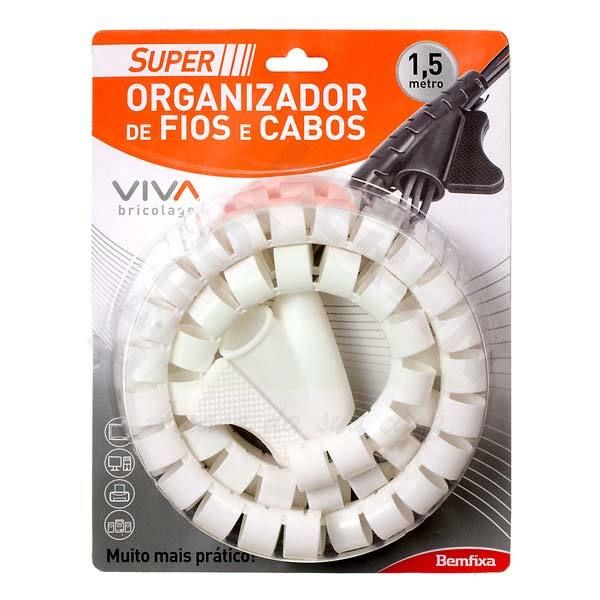 Organizador de Fios Uniflex 28mm Branco Benfixa