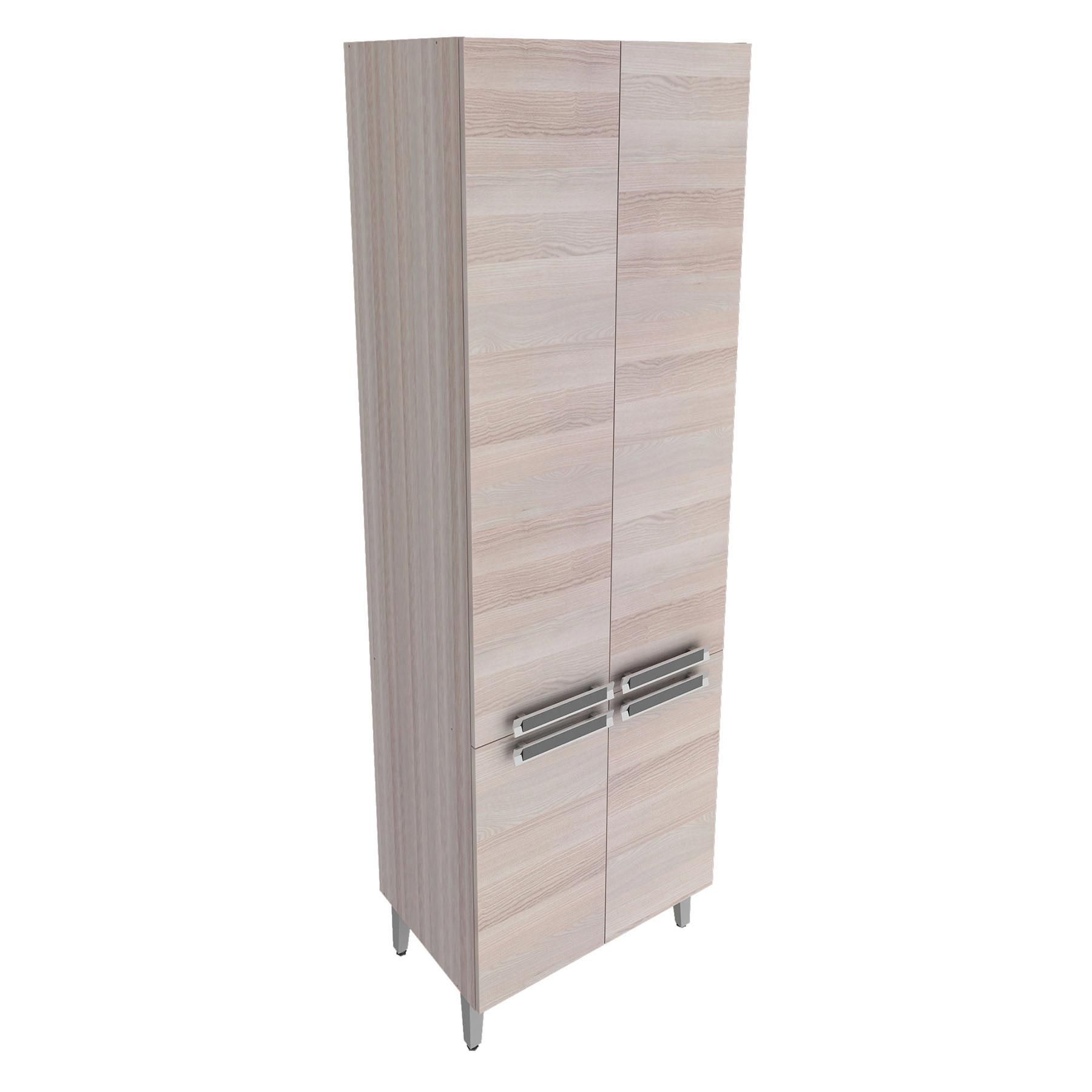 Paneleiro Madeira Branco e Bege Itatiaia 221x70cmx47cm