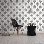 Papel de parede arabesco preto 2407 52cm x 10m vinílico Revex