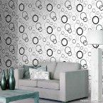 Papel de parede círculos colorido Casa Bella vinilizado 53cm x 10m Muresco