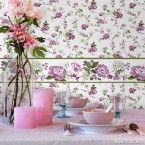 Papel de parede floral colorido Casa Bella vinilizado 53cm x 10m Muresco