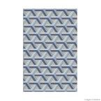 Papel de parede geométrico azul Boomerang 52cm x 10m vinílico Revex