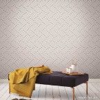 Papel de parede geométrico cinza 3508 52cm x 10m vinílico Revex