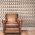 Papel de parede geométrico cinza Boomerang 52cm x 10m vinílico Revex