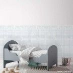 Papel de parede infantil faixa azul Henrique 1902-2 16,5cm x 10m vinílico Revex