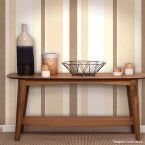 Papel de parede listrado bege 52cm x 10m vinílico Revex