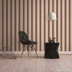 Papel de parede listrado bege e marrom 52cm x 10m vinílico Revex