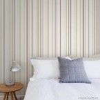 Papel de parede listrado infantil colorido 52cm x 10m vinílico Revex