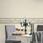 Papel de parede rajado prata e cinza Casa Bella vinilizado 53cm x 10m Muresco