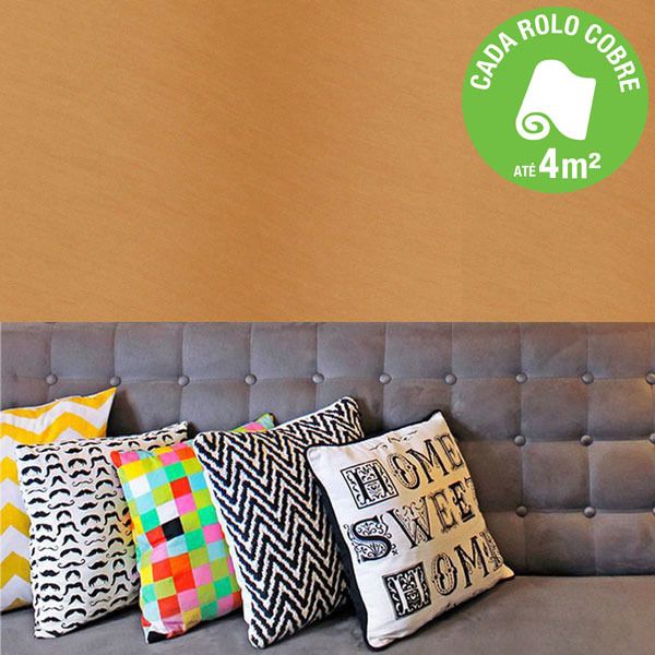 Papel de Parede Vinilizado Liso Inspire Laranja Queimado Rolo com 10m