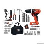 Parafusadeira à bateria 8v com kit laranja Black Decker