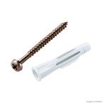 Parafuso cabeça panela 6x80mm com bucha oca 10mm 4 unidades Bemfixa