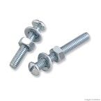 Parafuso máquina cabeça redonda 1/4x1.1/2 com porca e arruela 5 unidades Bemfixa