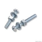 Parafuso máquina cabeça redonda 5/32x1.1/2 com porca e arruela 5 unidades Bemfixa