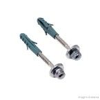 Parafuso para vaso e mictório com bucha 10 cromado Esteves