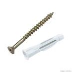 Parafuso phillips cabeça chata 6x80mm com bucha oca 10mm 4 unidades Bemfixa